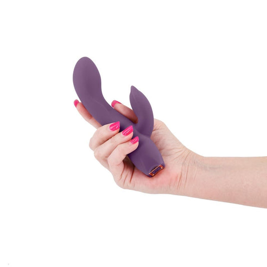 Juilet - Vibrator iepuraș, mov închis, 16 cm