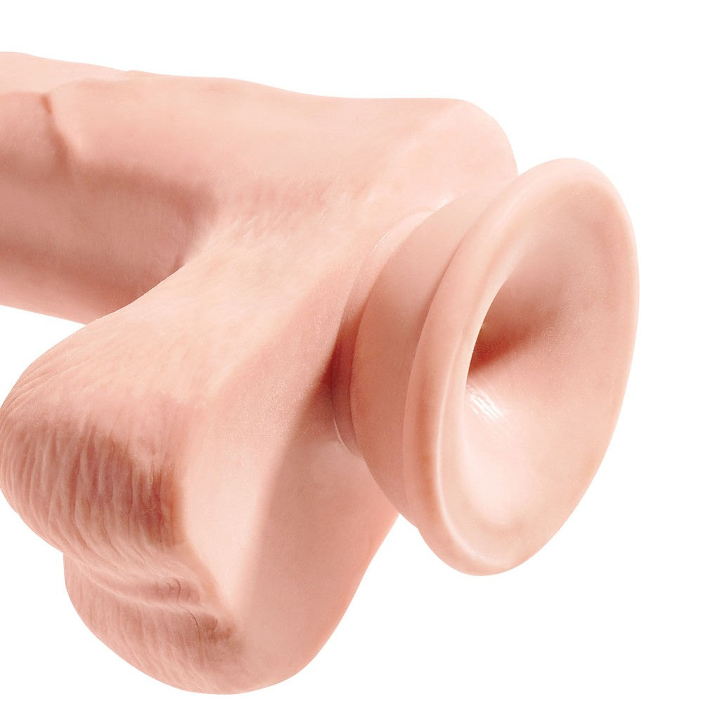 King Cock Plus - Dildo cu testicule, 25 cm - detaliu 1