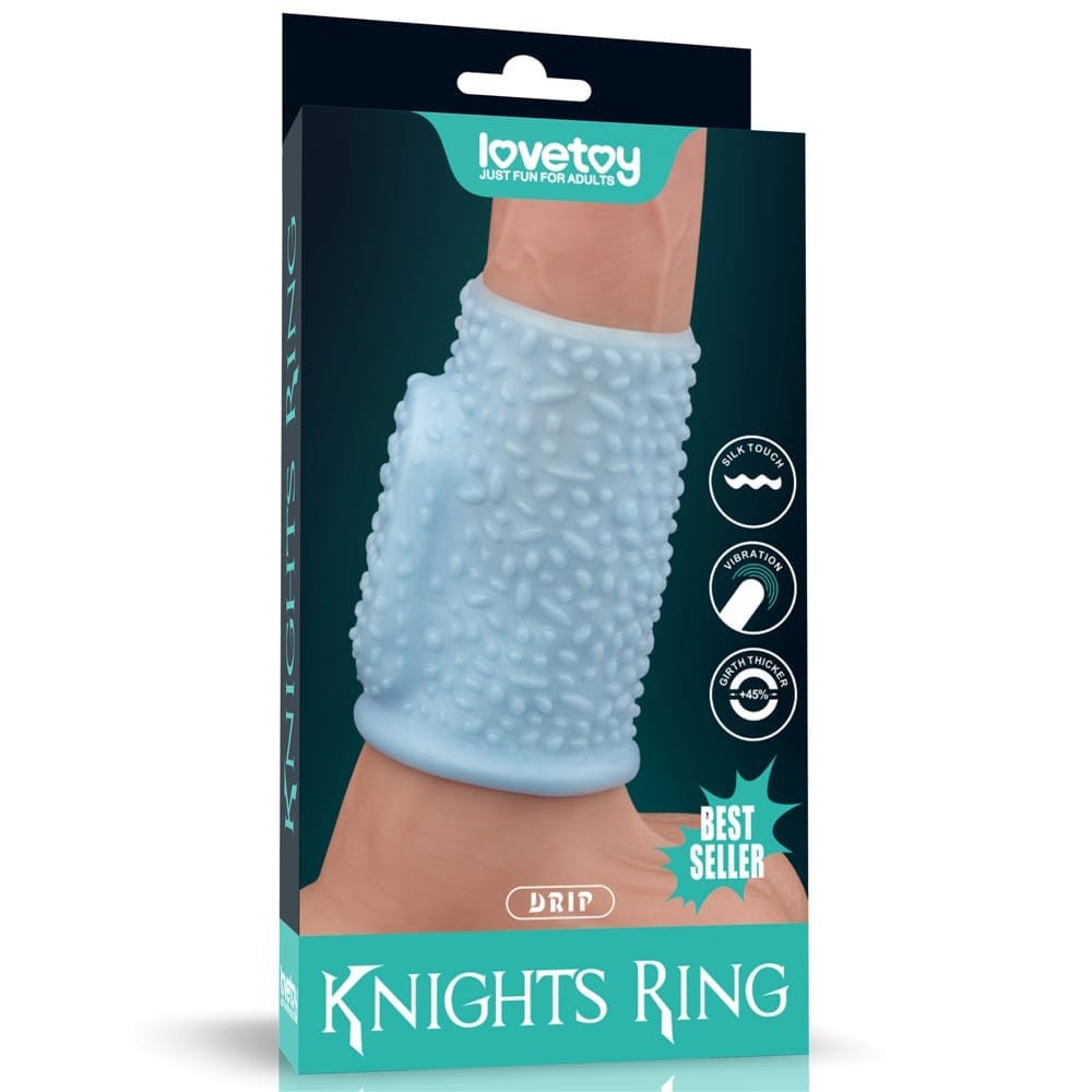 Knights Ring 1 - Manșon pentru penis, albastru, 10 cm