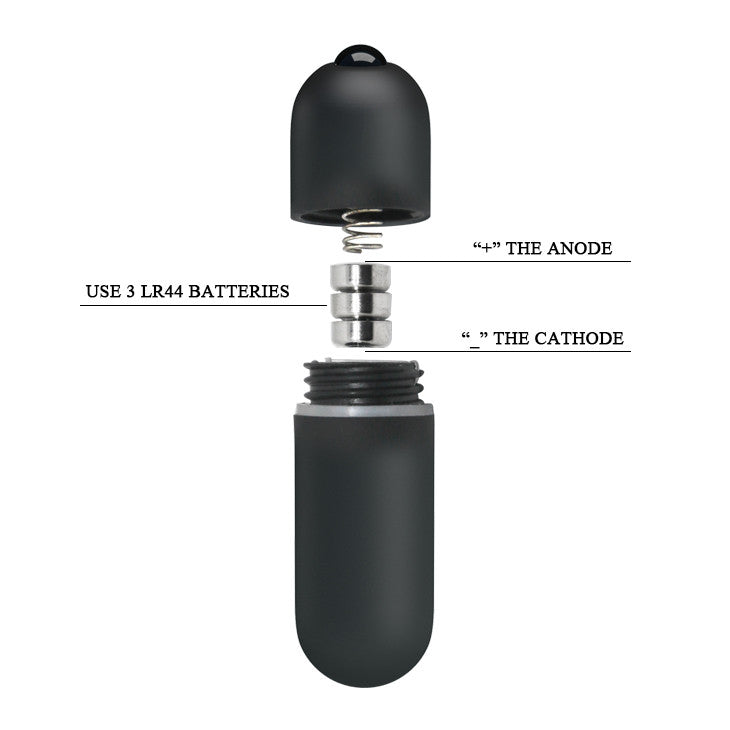 Lady Finger - Glonț vibrator, negru, 6.2 cm - detaliu 1