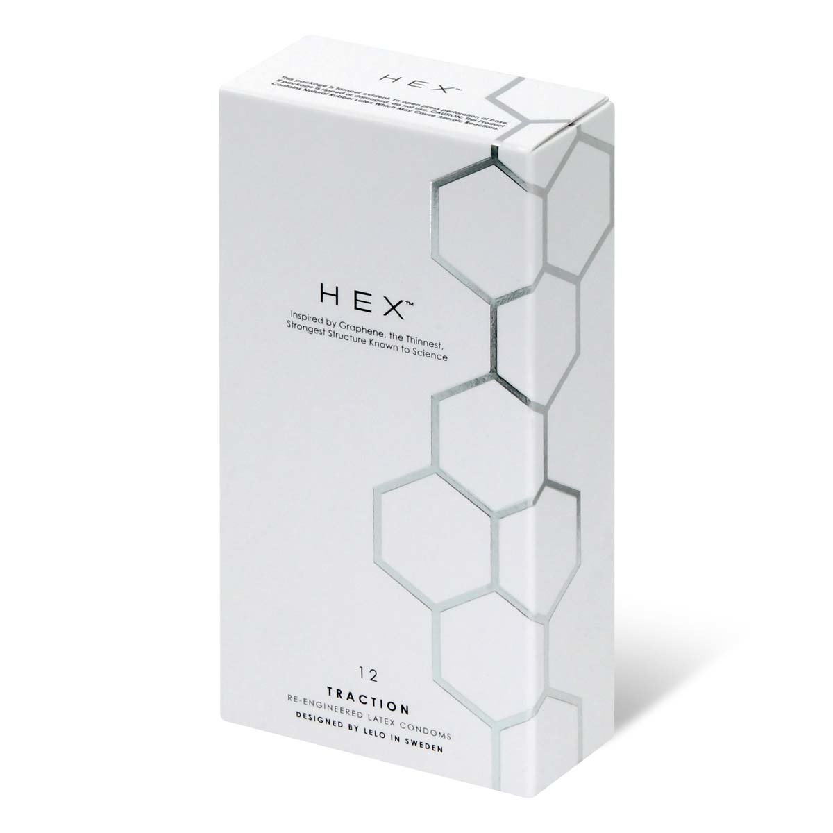 Lelo Hex - Prezervative Premium cu Structura Hexagonala 12 Bucati