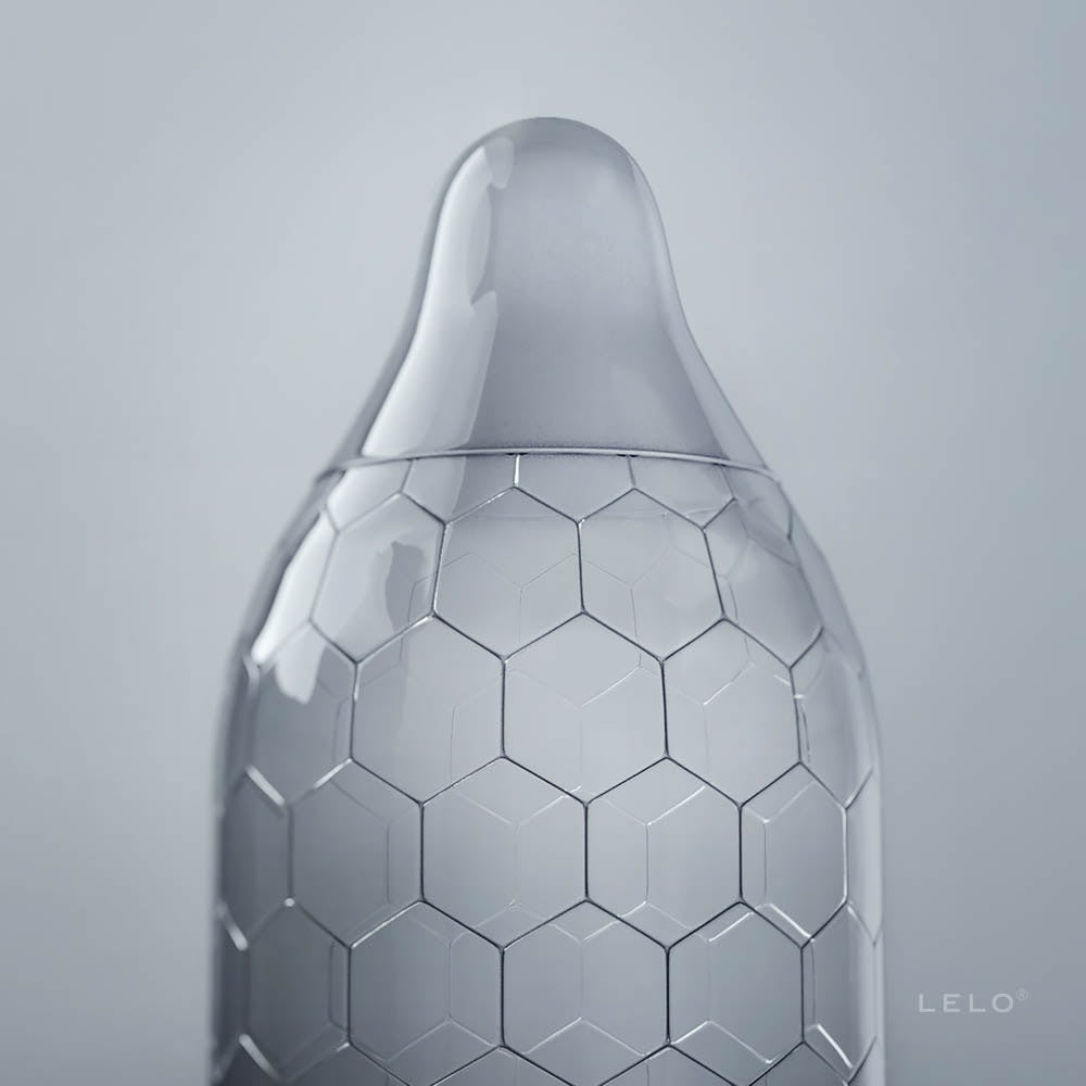 Lelo Hex - Prezervative Premium cu Structura Hexagonala 12 Bucati - detaliu 2