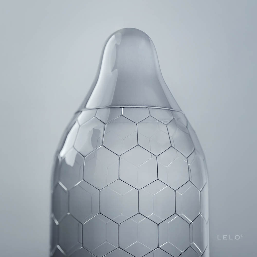 Lelo Hex - Prezervative Premium cu Structura Hexagonala 3 Bucati - detaliu 1