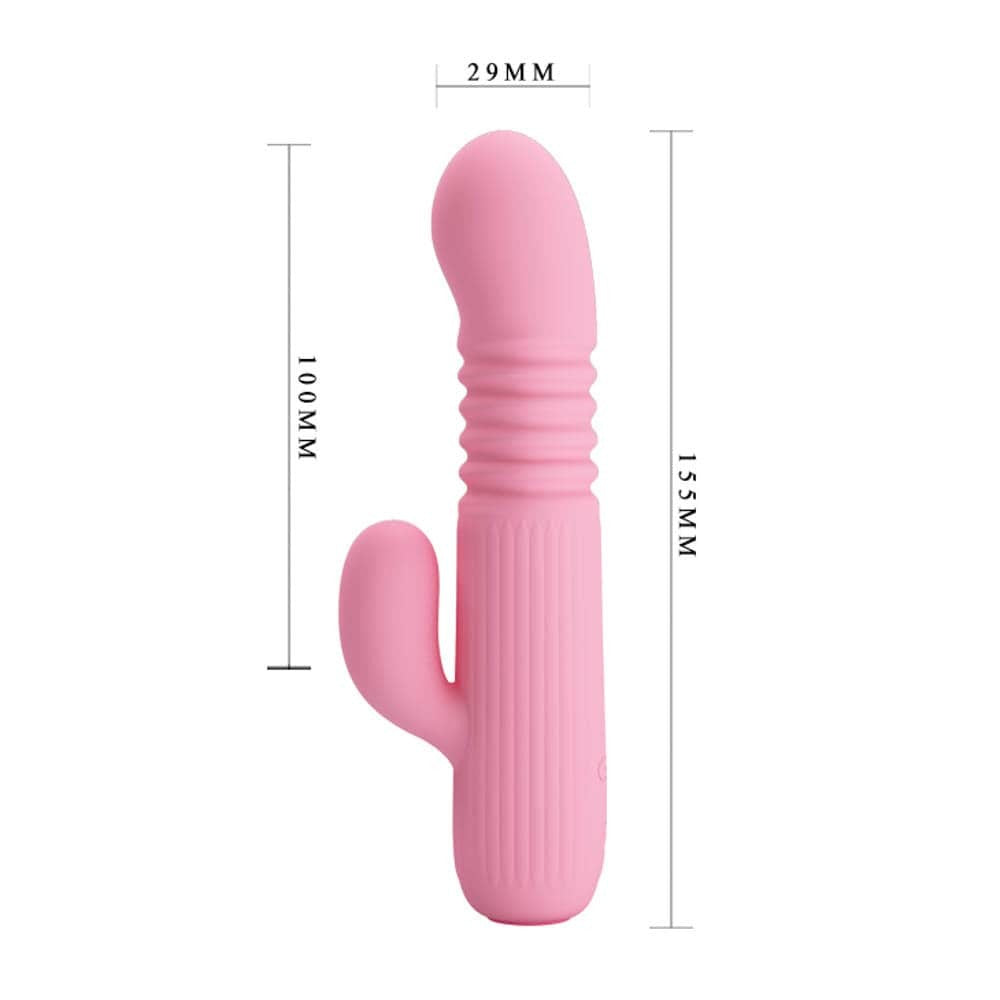 Leopold - Vibrator iepuraș, roz, 15.5 cm - detaliu 8