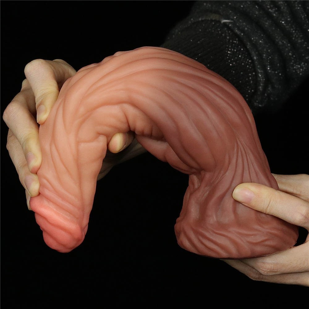 Liquid Silicone Nature Cock - Dildo Striat pentru Super Stimulare, 24,5 cm  - detaliu 1