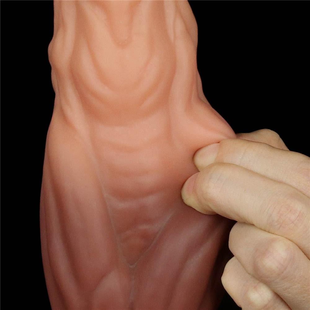 Liquid Silicone Nature Cock - Dildo Striat pentru Super Stimulare, 24,5 cm  - detaliu 2