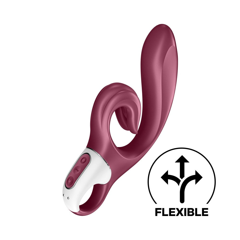Love me red - Vibrator Flexibil cu Dubla Stimulare, 22x4.1 cm - detaliu 1