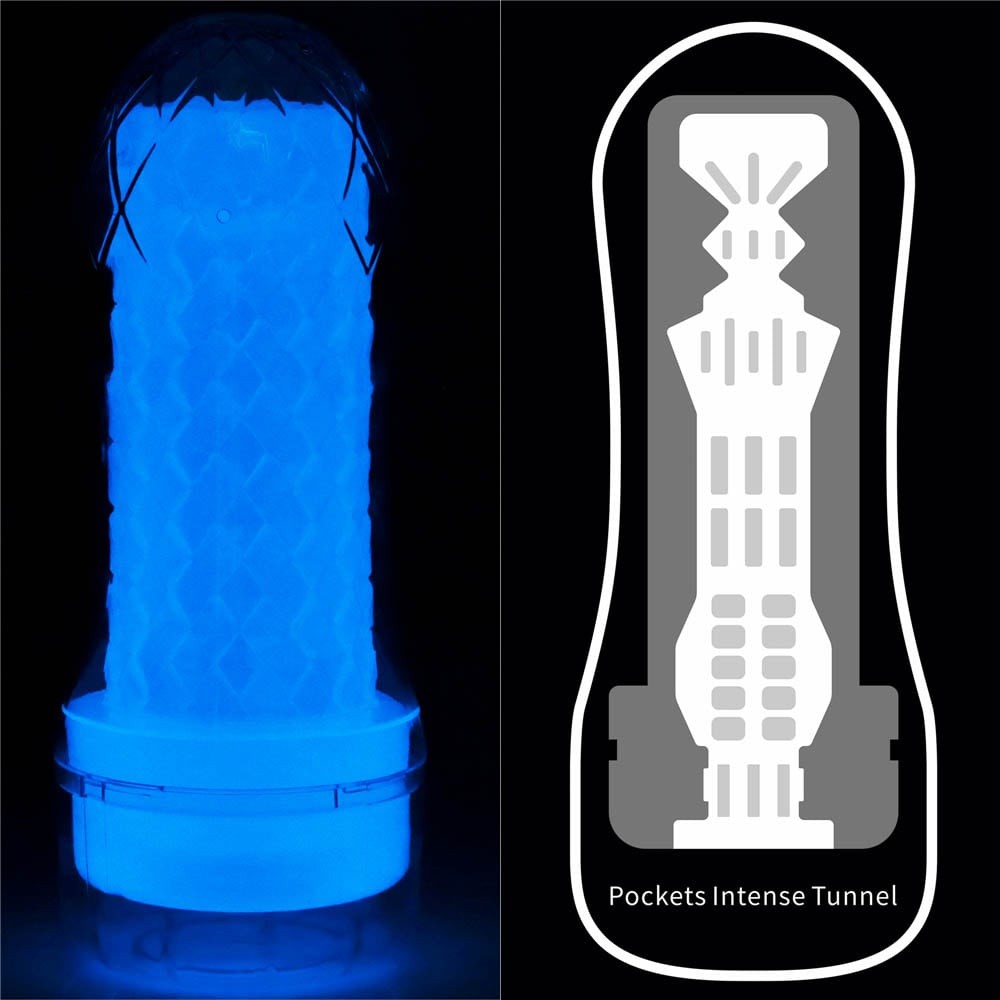 Lumino - Masturbator fluorescent cu "buzunare" - detaliu 1