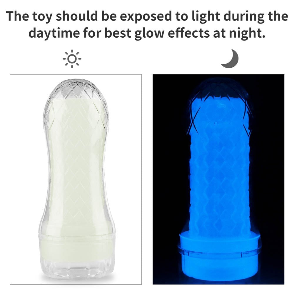 Lumino - Masturbator fluorescent cu striații - detaliu 7