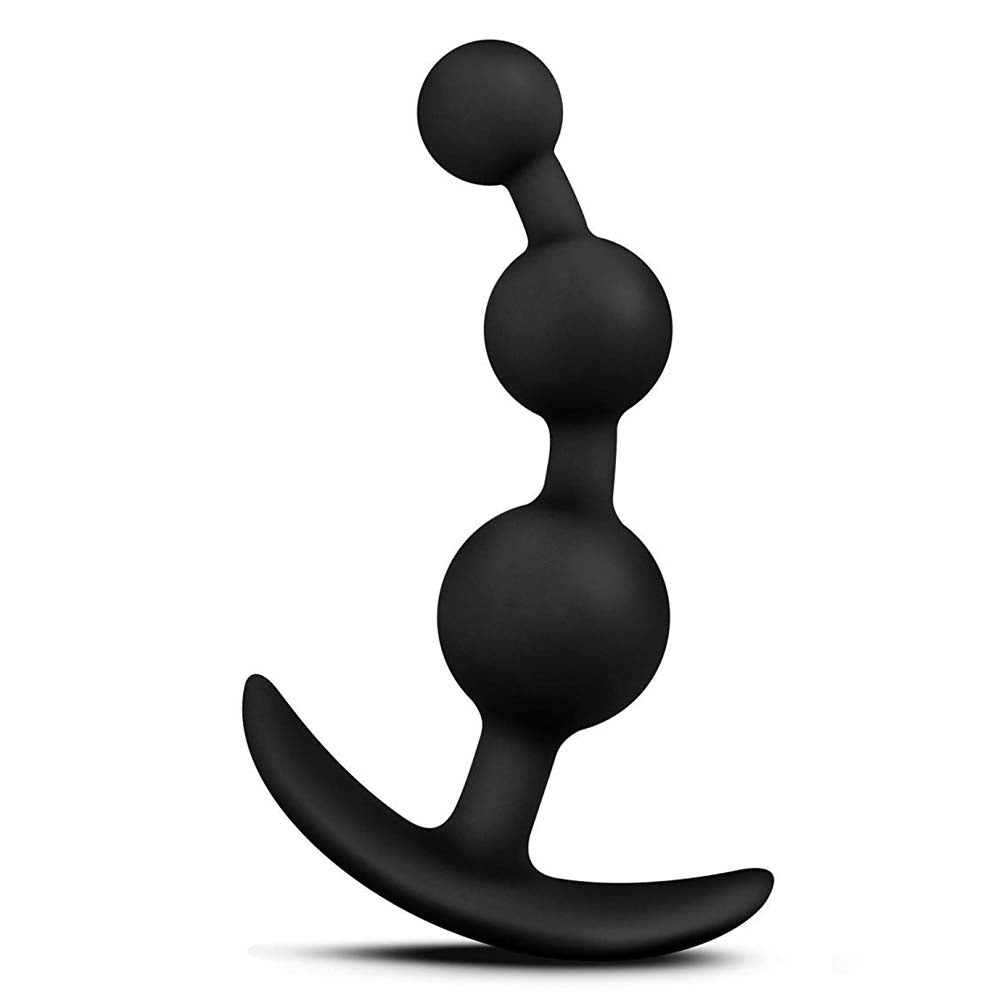 Luxe Beme3 - Bile Anale din Silicon, Negre, 12,7 cm