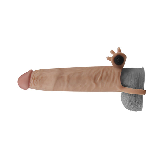 Măricelul - Manșon penis prelungitor realistic cu vibrație 5cm