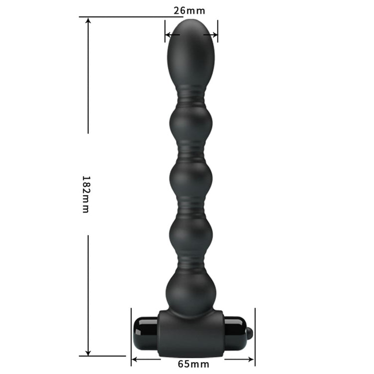 Lynn - Dop anal cu vibrații, negru - detaliu 3
