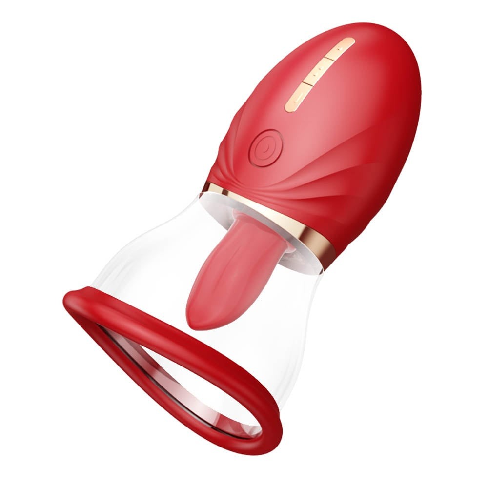 Magic Tongue - Stimulator clitoris cu 1 cupă, roșu - detaliu 1