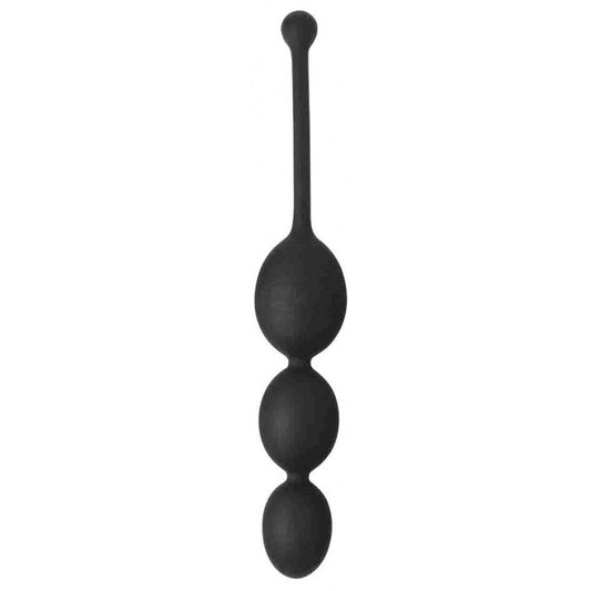 Malesation Anal Balls Black - Bile Anale din Silicon, 19 cm