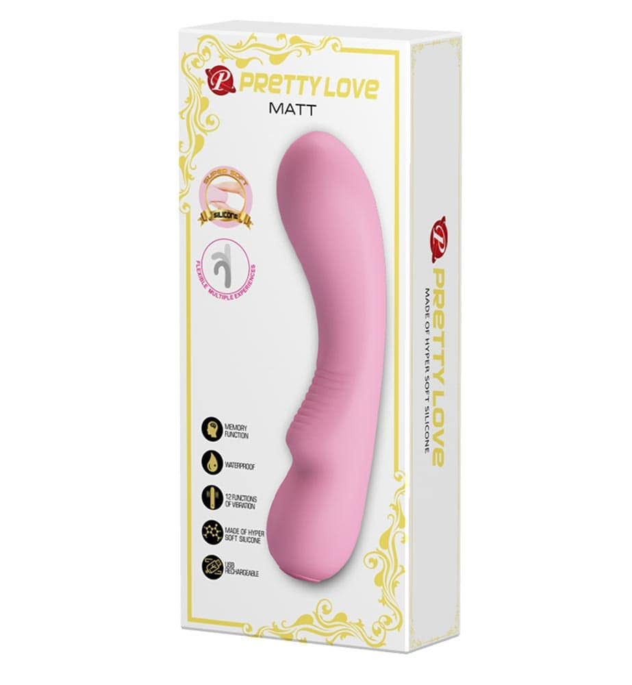 Matt - Vibrator, roz, 19 cm - detaliu 5