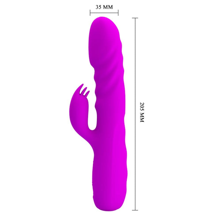 Melanie - Vibrator iepuraș, mov, 20.5 cm - detaliu 2