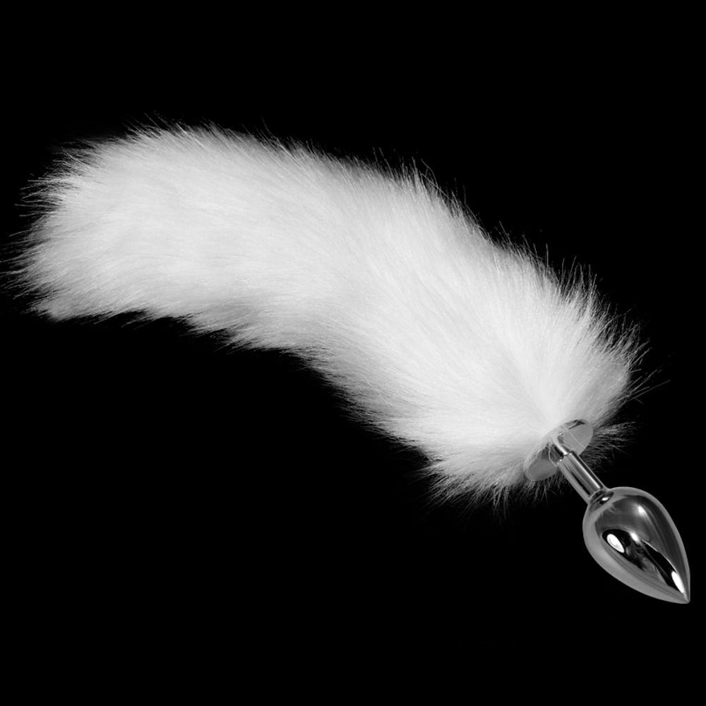 Metal Tail 1 - Dop anal, alb, 8.5 cm