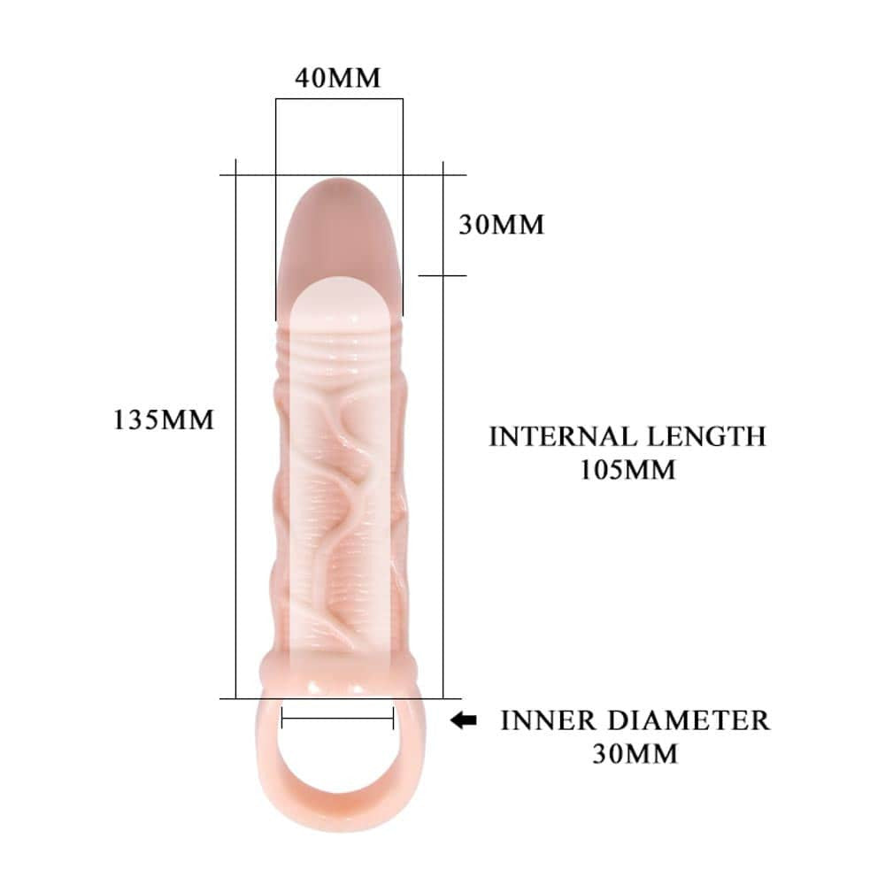Mike - Manșon extensie penis, 13.5 cm - detaliu 2