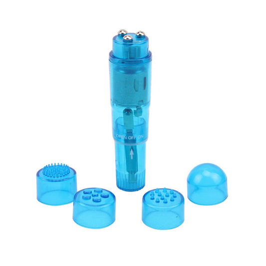 Mini Massager - Vibrator clitoris, bleu, 10.8 cm