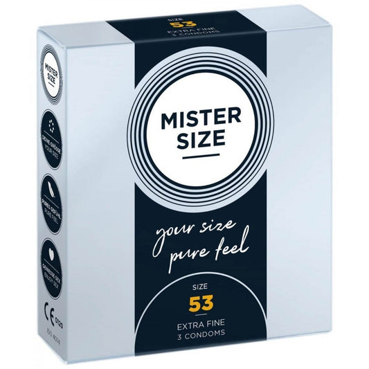 Mister Size - Prezervative Diametru 53 mm 3 Bucati