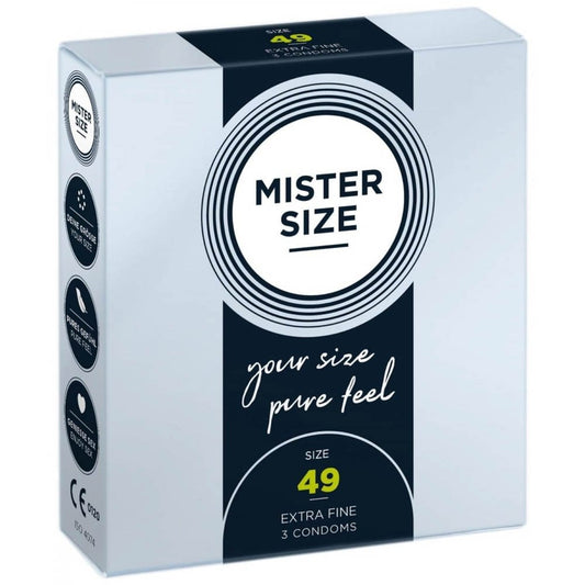 Mister Size - Prezervative Dimensiune 49 mm 3 Bucati