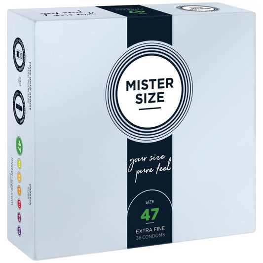 Mister Size - Prezervative latex, 47 mm, 36 buc.