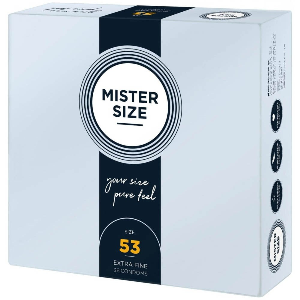 Mister Size - Prezervative latex, 53 mm, 36 buc. - detaliu 1