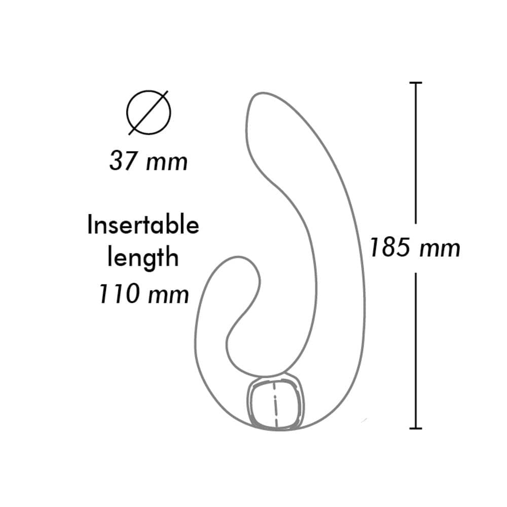 Miyo - Vibrator punct G, mov, 18.5 cm - detaliu 6