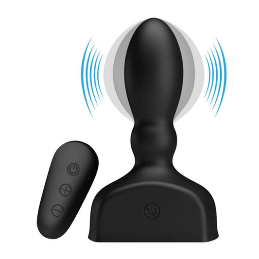 Mr. Play Inflatable Anal Plug - Vibrator Anal Gonflabil cu Telecomanda, 11,8 cm - detaliu 2