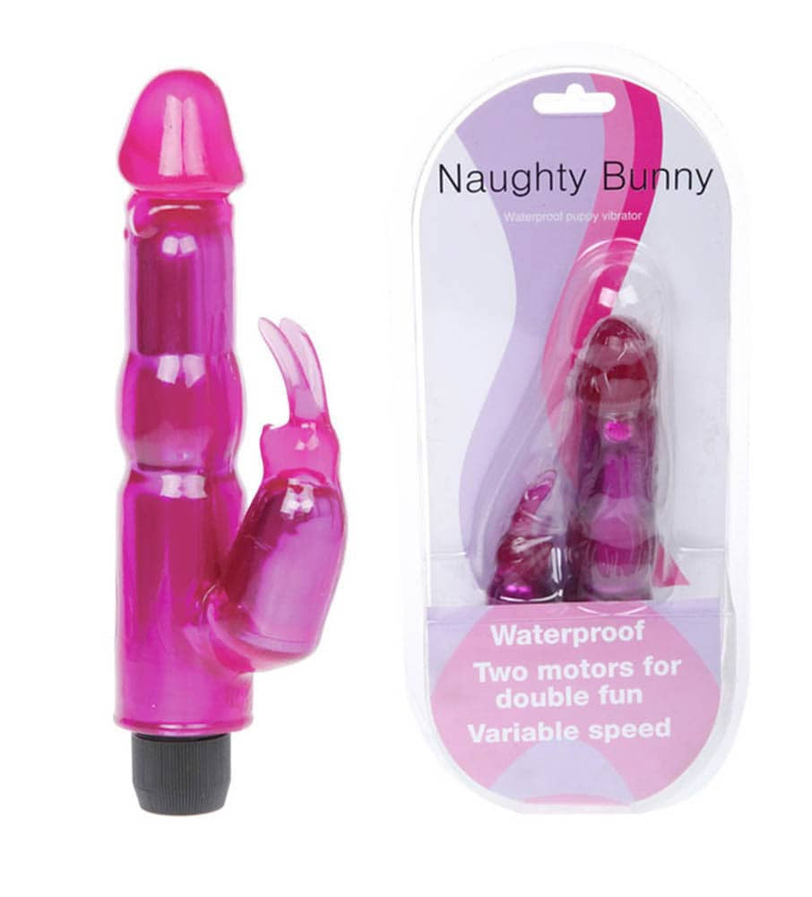 Naughty Bunny Pink - Vibrator Rabbit, 21x3.6 cm - detaliu 1