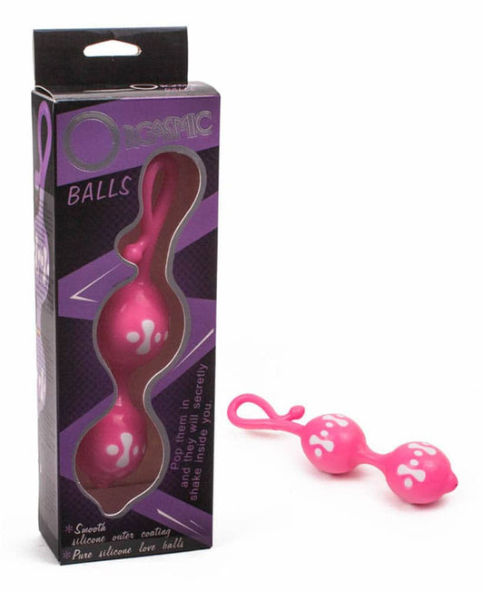 Orgasmic Balls Pink - Bile Kegel din TPR, 15,5 cm