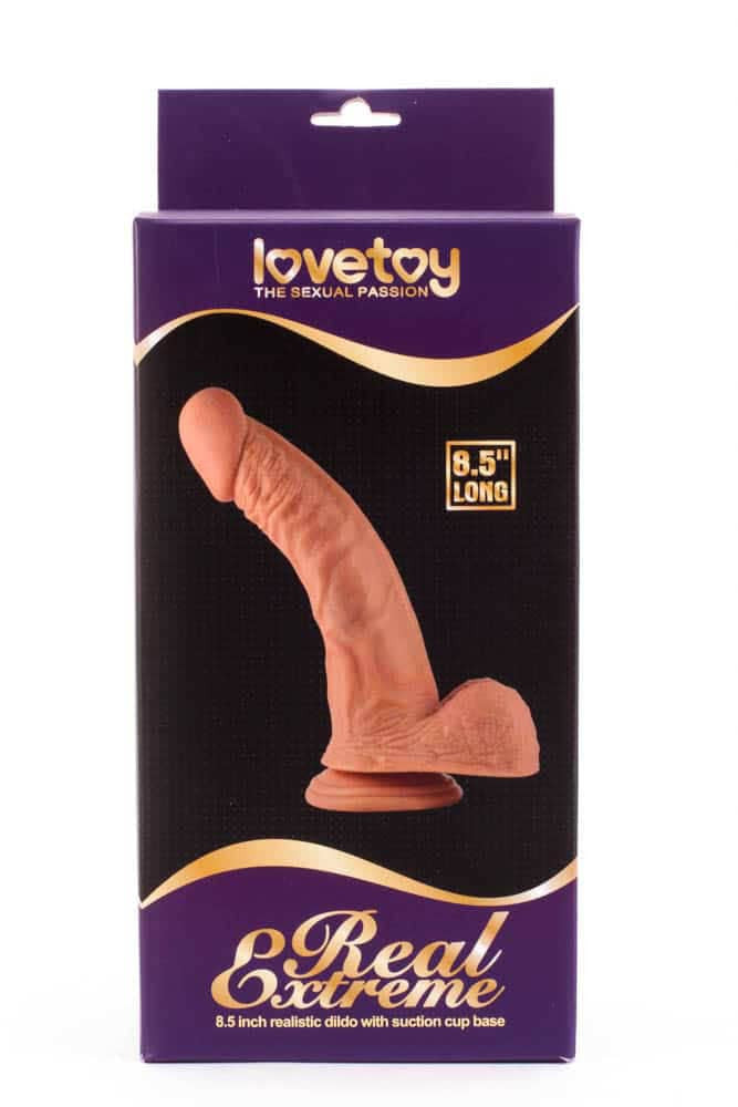 Pasiune Turbata - Dildo Realistic cu Testicule din Silicon, 21 x 4,5 cm - detaliu 3