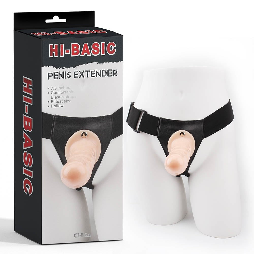 Penis Extender - Strap On cu Dildo Realistic, 18.5x4.6 cm - detaliu 1