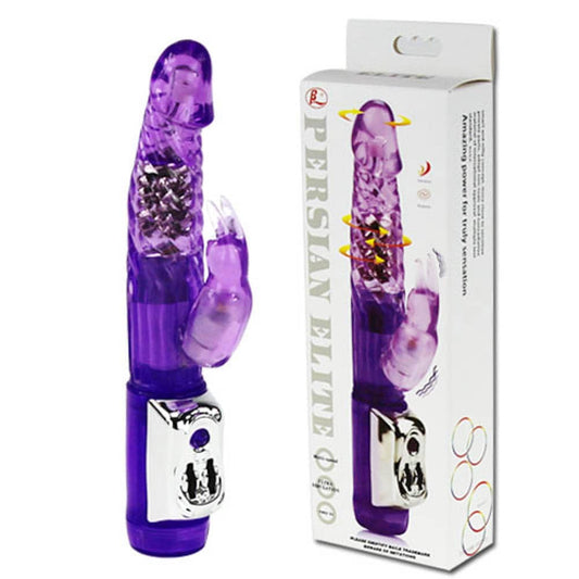 Persian Elite - Vibrator Iepuras din TPR, 21,5 cm 