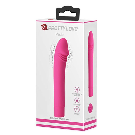 Pixie - Vibrator clasic, roz, 15.4 cm - detaliu 2