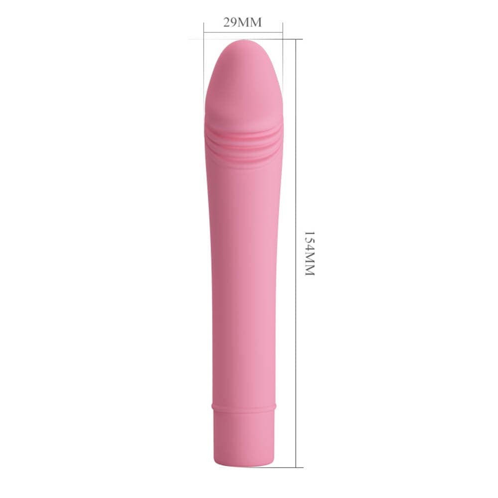 Pixie - Vibrator clasic, roz deschis, 15.4 cm - detaliu 5