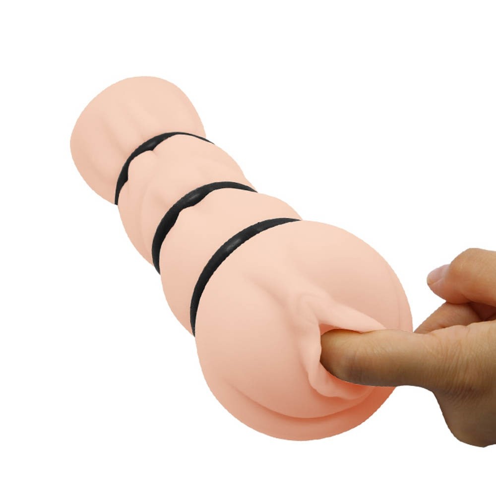Pocket Pussy 3D - Masturbator realistic din TPR cu inele de strângere