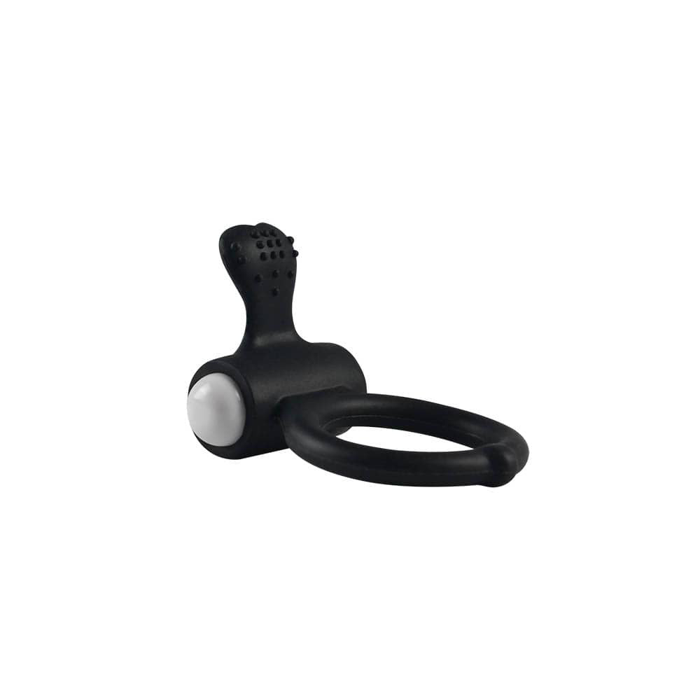 Power Clit - Inel cu vibrații pentru penis, 3.5 cm, negru - detaliu 3