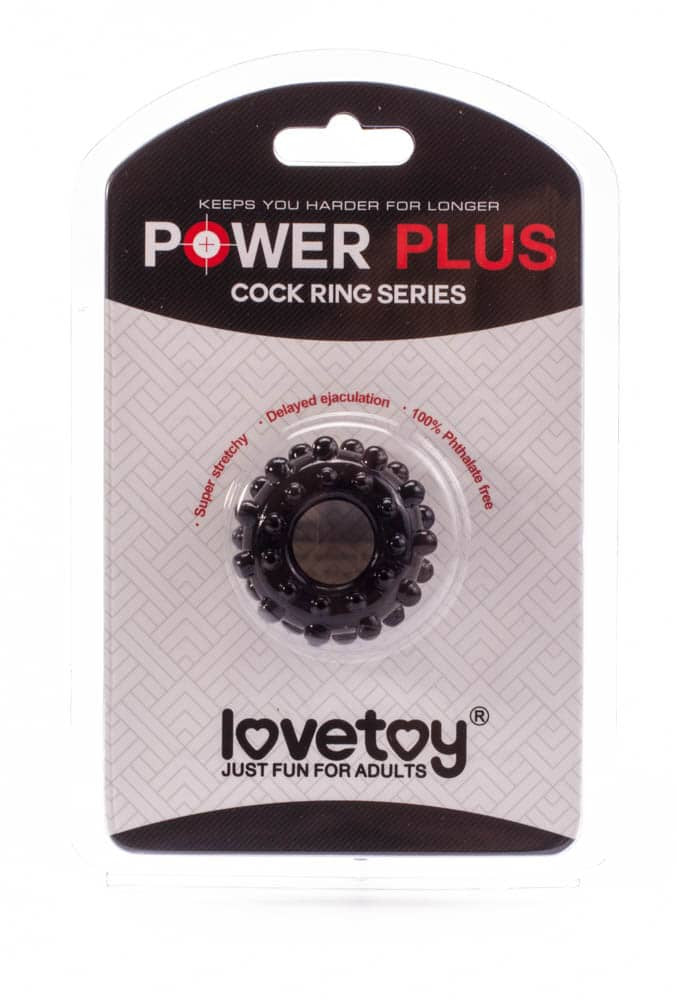 Power Plus Cockring  3 - Inel Penis din TPE Negru - detaliu 2