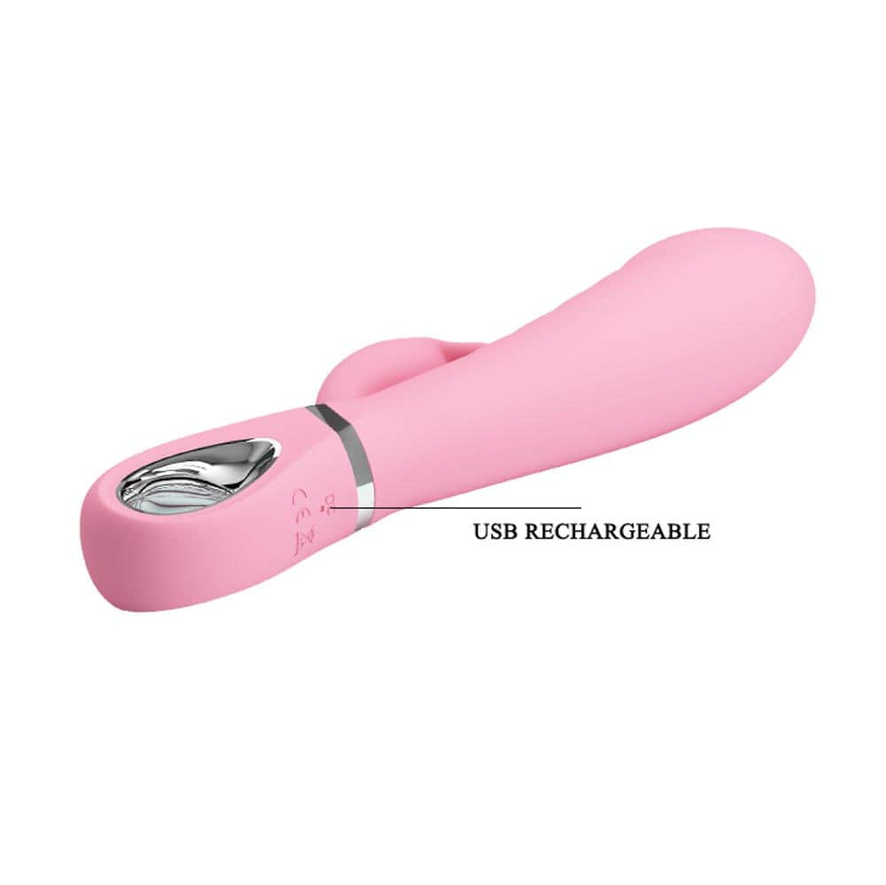 Prescott - Vibrator iepuraș, roz, 20 cm