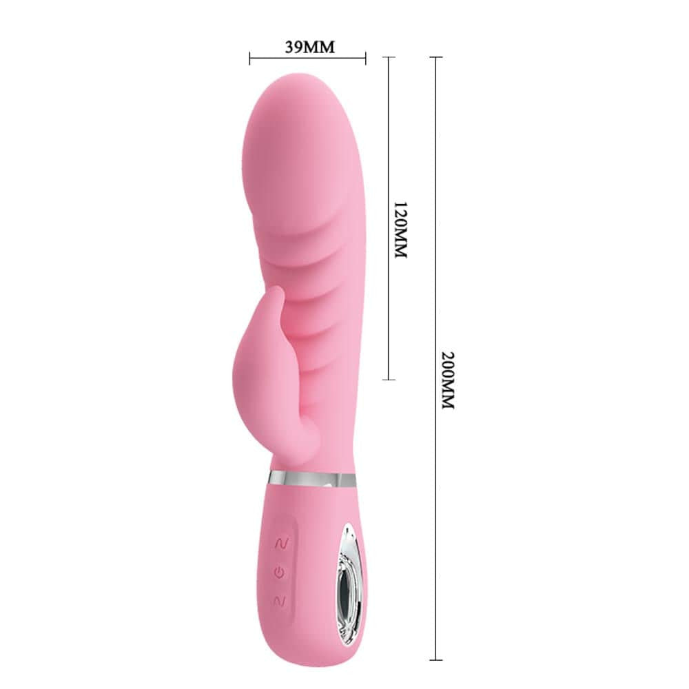 Prescott - Vibrator iepuraș, roz, 20 cm - detaliu 6
