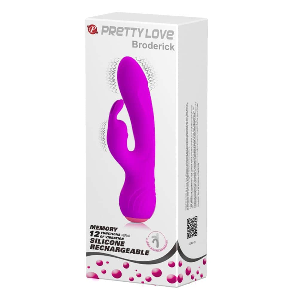 Pretty Love Broderick - Vibrator Rabbit Reincarcabil cu Memorie, 17,9 cm - detaliu 2