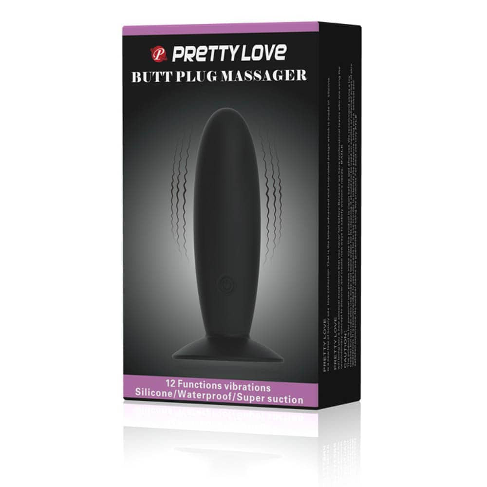 Pretty Love Butt Plug Massager - Vibrator Anal cu 12 Functii, 11 cm