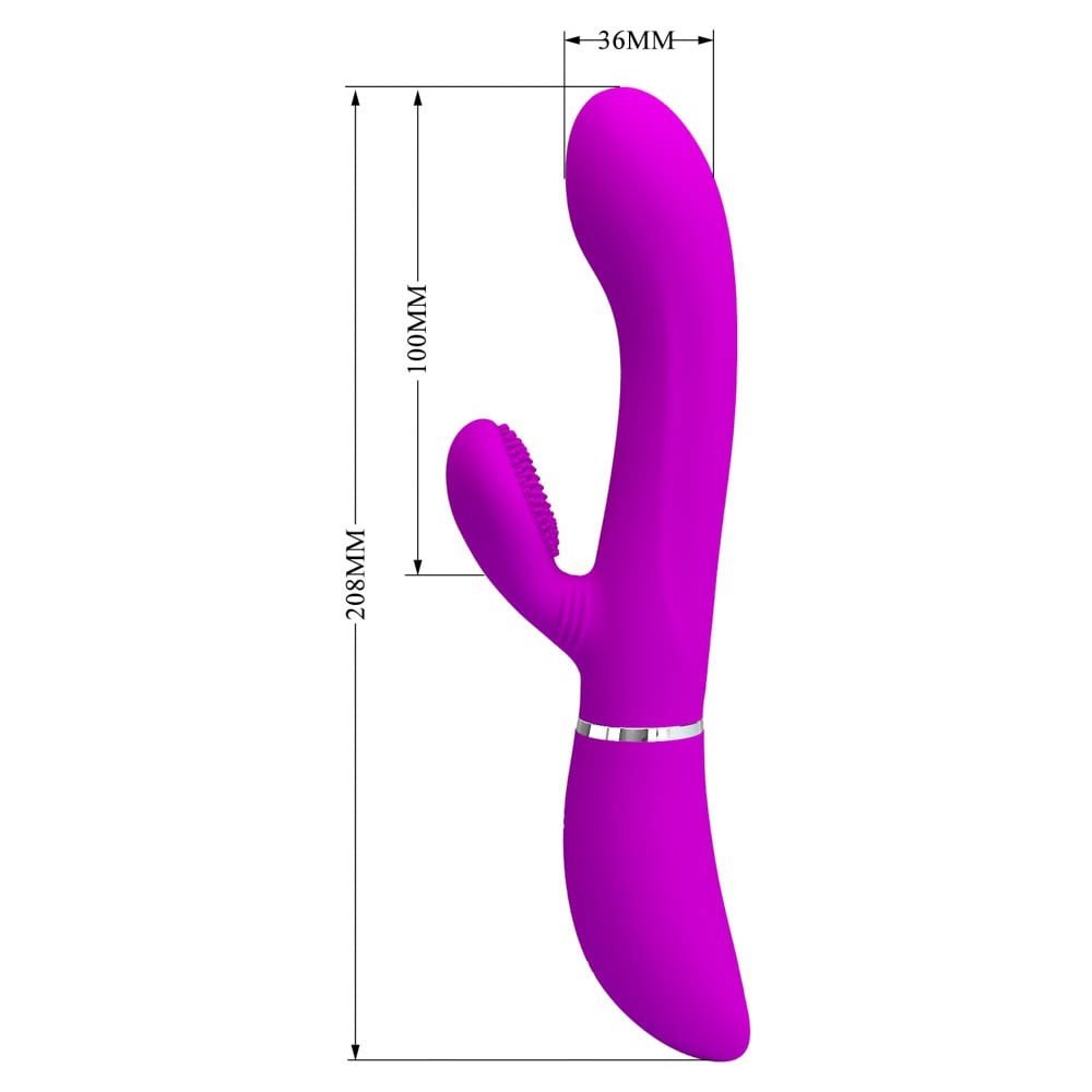 Pretty Love Clitoris - Vibrator Iepuras cu Functie de Ondulare, 21 cm