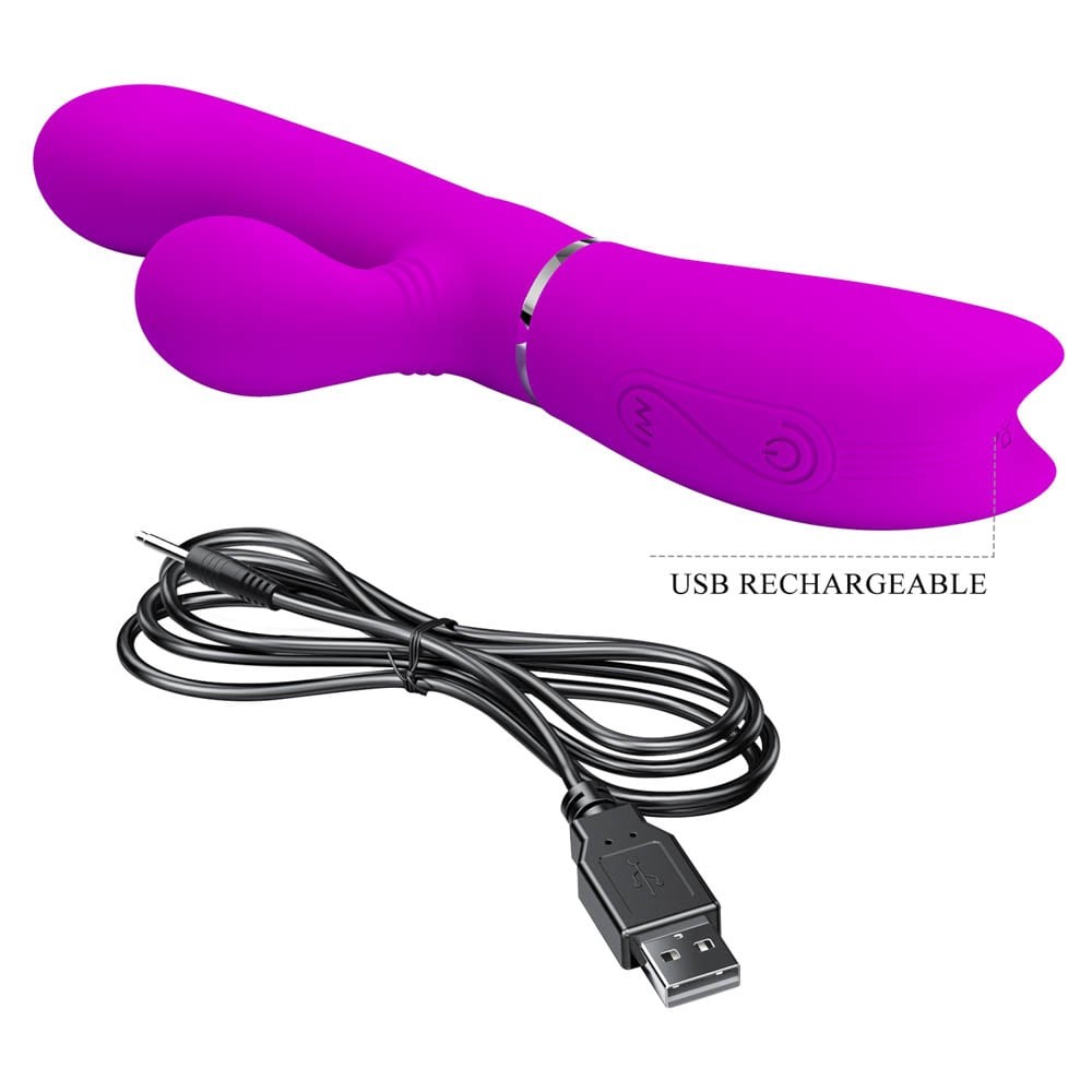 Pretty Love Clitoris - Vibrator Iepuras cu Functie de Ondulare, 21 cm - detaliu 1