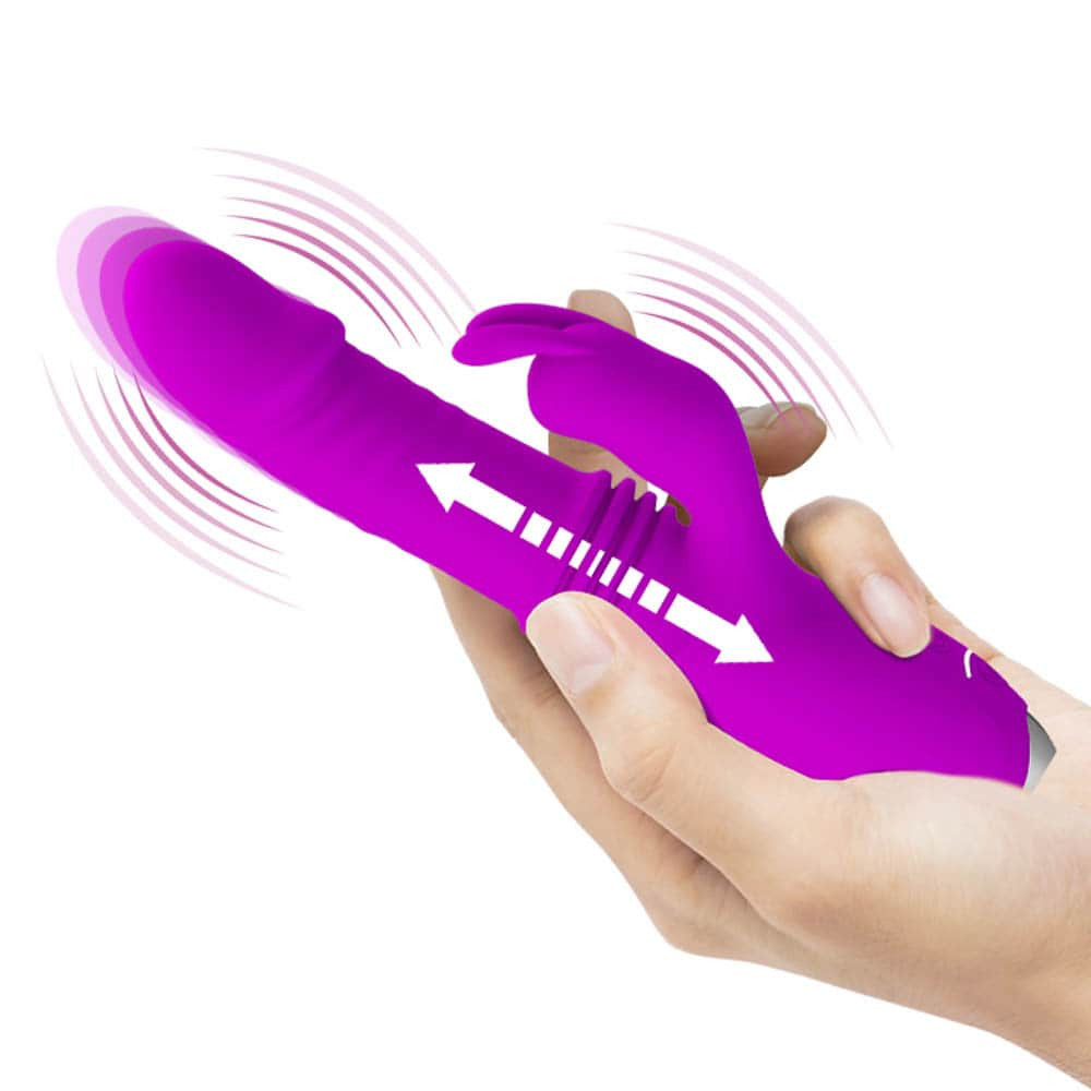 Pretty Love Dorothy Mov - Vibrator Iepuras cu Functie Impingere, 19,7 cm - detaliu 3