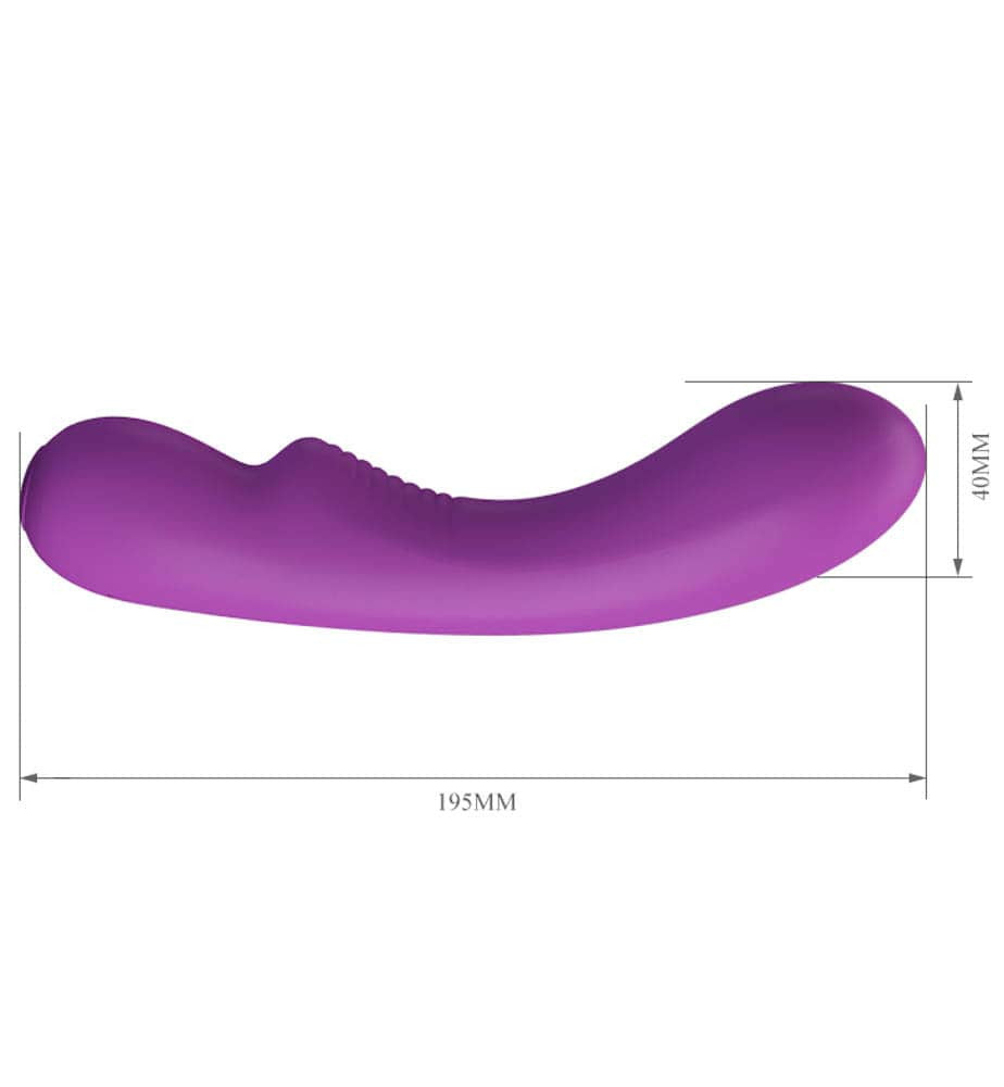 Pretty Love Elsa Purple - Vibrator G Spot Reincarcabil, 19.5x4 cm - detaliu 4