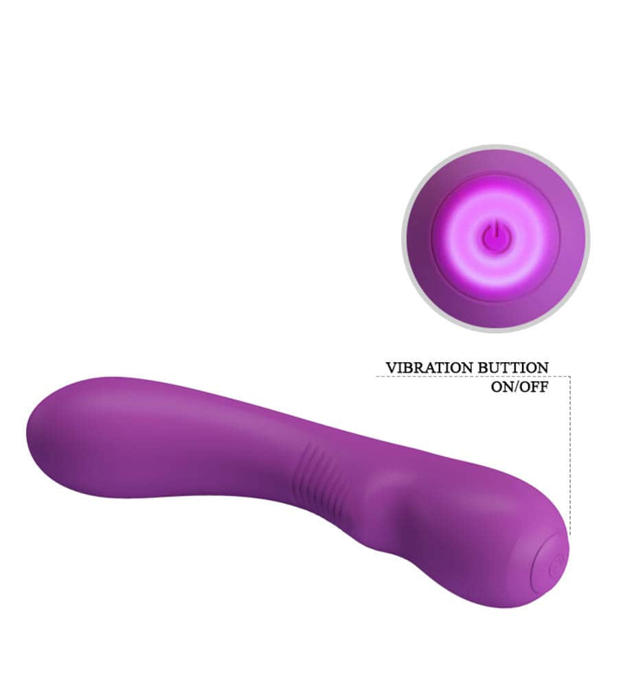 Pretty Love Elsa Purple - Vibrator G Spot Reincarcabil, 19.5x4 cm - detaliu 7