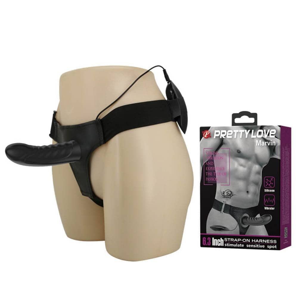 Pretty Love Marvin - Strap On cu Manson Prelungitor cu Vibratii, 16.2x4.2 cm - detaliu 7