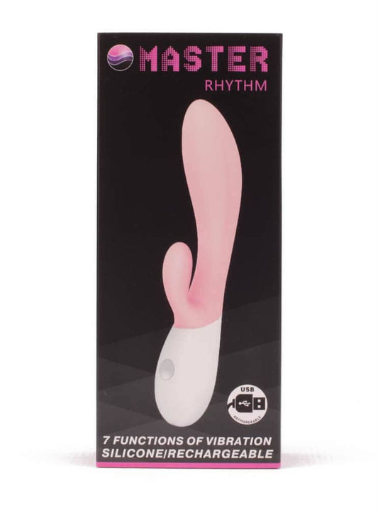 Pretty Love Master Rhythm Pink - Vibrator Iepuras Reincarcabil, 19,5 cm - detaliu 4